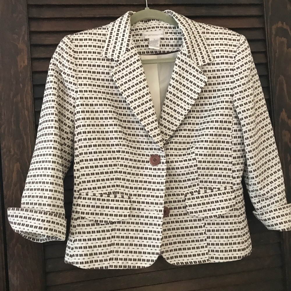 Worthington brand short 3/4 sleeve jacket, size 8